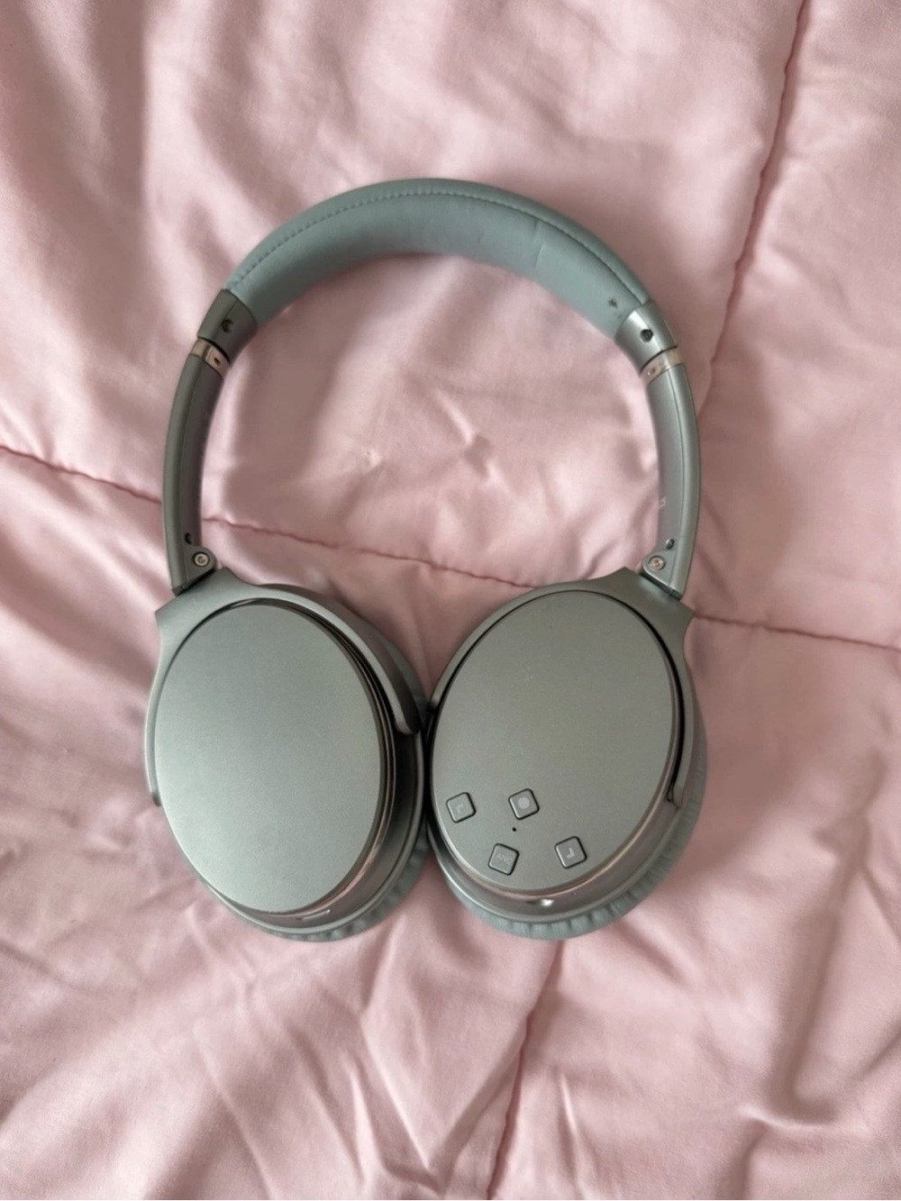 Srhythm Wireless Bluetooth Over-Ear Headphones Blue Gray Foldable
